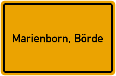 Ortsschild von Gemeinde Marienborn, Börde in Sachsen-Anhalt