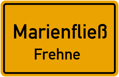 Straßenverzeichnis Marienfließ Frehne