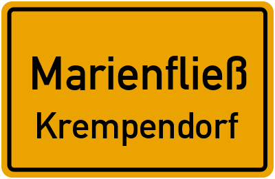 Straßenverzeichnis Marienfließ Krempendorf