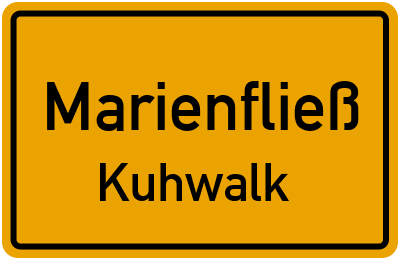 Straßenverzeichnis Marienfließ Kuhwalk