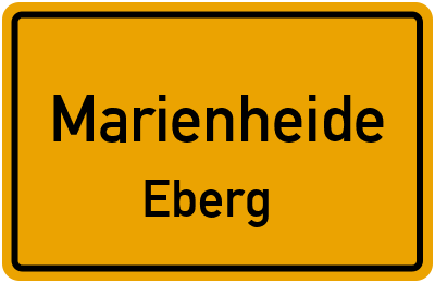 Ortsschild Marienheide Eberg