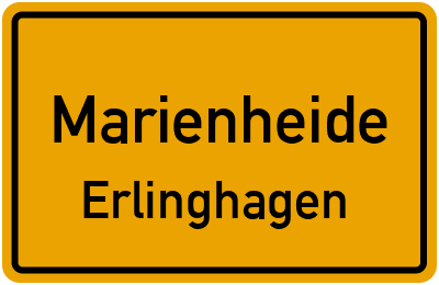 Ortsschild Marienheide Erlinghagen
