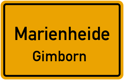Ortsschild Marienheide Gimborn