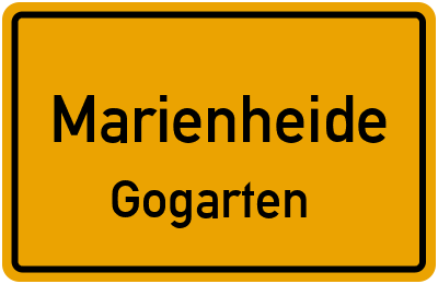 Ortsschild Marienheide Gogarten
