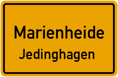 Ortsschild Marienheide Jedinghagen