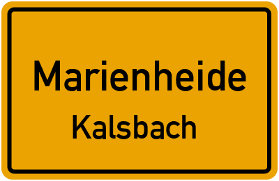 Ortsschild Marienheide Kalsbach