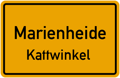Ortsschild Marienheide Kattwinkel