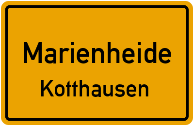 Ortsschild Marienheide Kotthausen