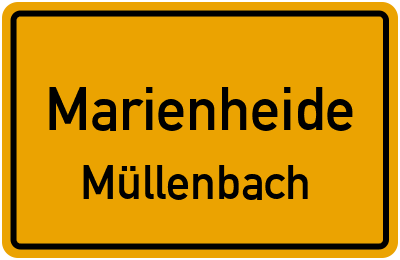 Ortsschild Marienheide Müllenbach