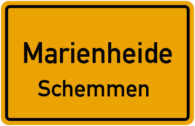 Ortsschild Marienheide Schemmen