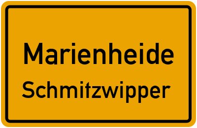 Ortsschild Marienheide Schmitzwipper