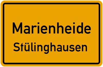 Ortsschild Marienheide Stülinghausen