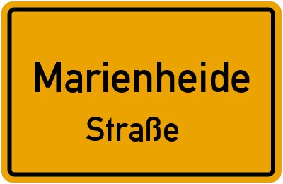 Ortsschild Marienheide Straße