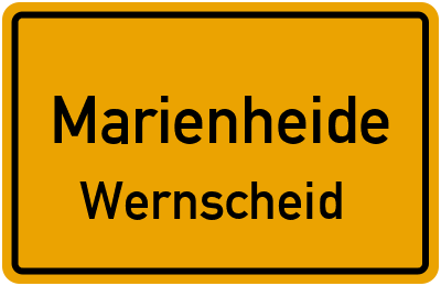 Ortsschild Marienheide Wernscheid