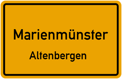 Ortsschild Marienmünster Altenbergen