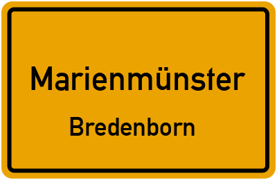 Ortsschild Marienmünster Bredenborn