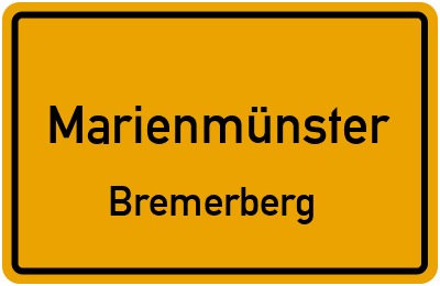 Ortsschild Marienmünster Bremerberg