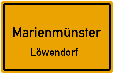 Ortsschild Marienmünster Löwendorf