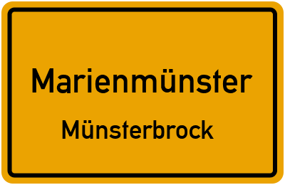 Ortsschild Marienmünster Münsterbrock