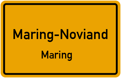 Ortsschild Maring-Noviand Maring