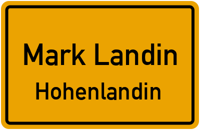 Straßenverzeichnis Mark Landin Hohenlandin