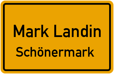 Straßenverzeichnis Mark Landin Schönermark