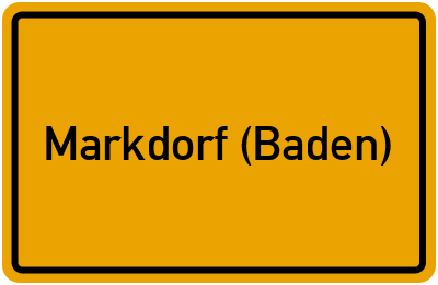 Ortsschild von Stadt Markdorf (Baden) in Baden-Württemberg