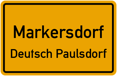 Straßenverzeichnis Markersdorf Deutsch Paulsdorf