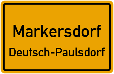 Straßenverzeichnis Markersdorf Deutsch-Paulsdorf