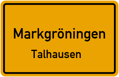 Straßenverzeichnis Markgröningen Talhausen