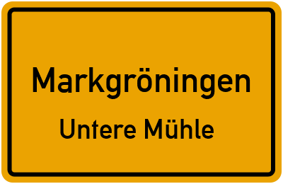 Straßenverzeichnis Markgröningen Untere Mühle