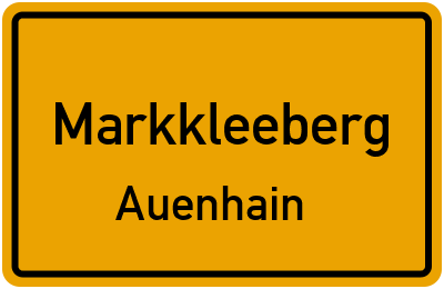 Ortsschild Markkleeberg Auenhain