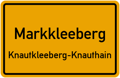 Straßenverzeichnis Markkleeberg Knautkleeberg-Knauthain