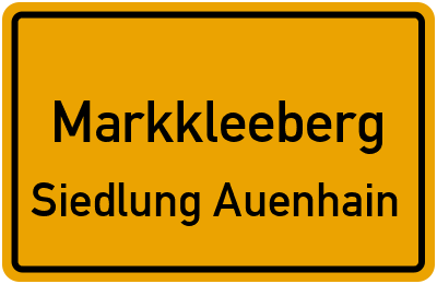 Straßenverzeichnis Markkleeberg Siedlung Auenhain