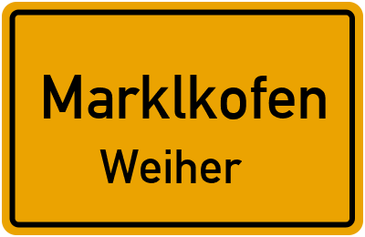 Straßenverzeichnis Marklkofen Weiher