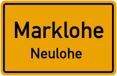 Ortsschild Marklohe Neulohe