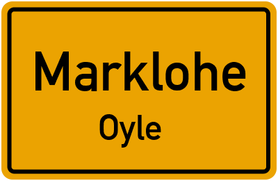 Ortsschild Marklohe Oyle