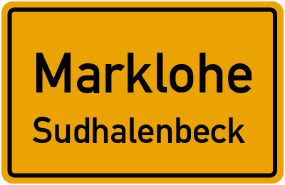 Ortsschild Marklohe Sudhalenbeck