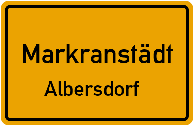 Ortsschild Markranstädt Albersdorf