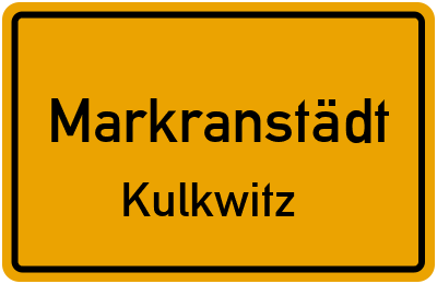 Ortsschild Markranstädt Kulkwitz