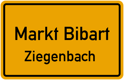 Ortsschild Markt Bibart Ziegenbach