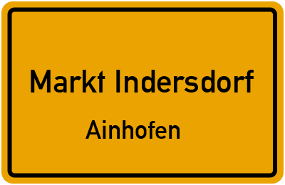 Straßenverzeichnis Markt Indersdorf Ainhofen
