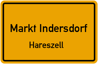 Ortsschild Markt Indersdorf Hareszell