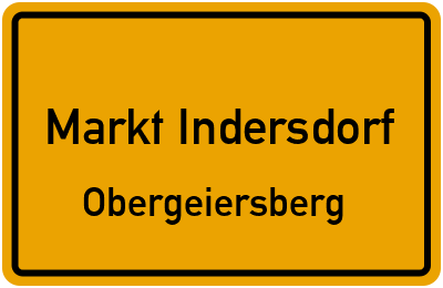 Straßenverzeichnis Markt Indersdorf Obergeiersberg