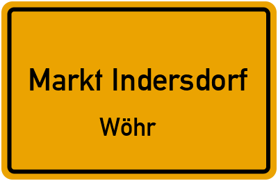 Straßenverzeichnis Markt Indersdorf Wöhr