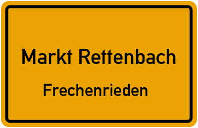 Straßenverzeichnis Markt Rettenbach Frechenrieden