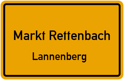 Straßenverzeichnis Markt Rettenbach Lannenberg