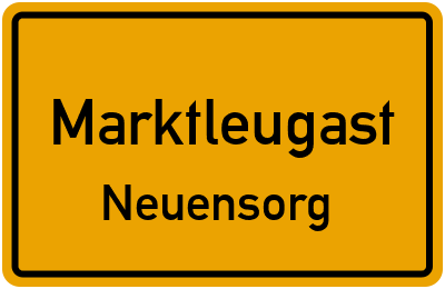 Straßenverzeichnis Marktleugast Neuensorg