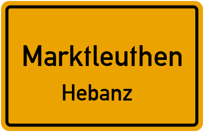 Straßenverzeichnis Marktleuthen Hebanz