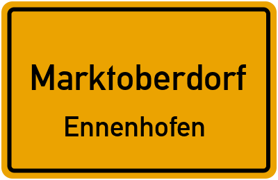 Straßenverzeichnis Marktoberdorf Ennenhofen